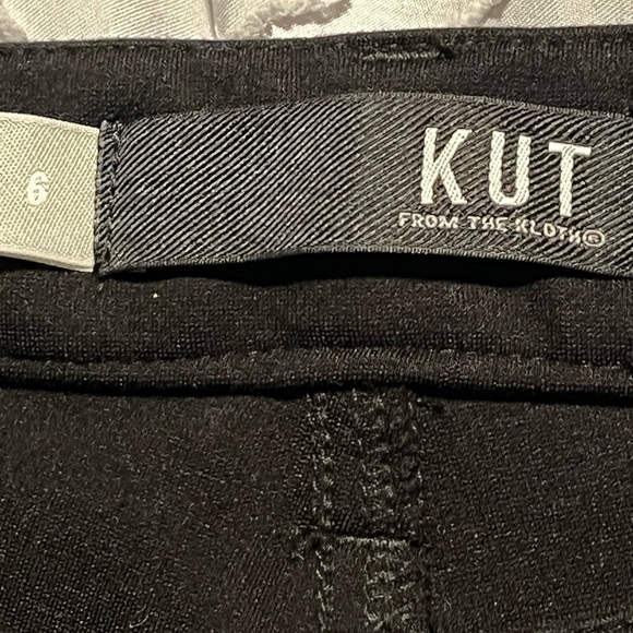 Kut From The Kloth MIA Fab AB Toothpick Skinny Black Pants Sz 6 - Picture 6 of 8